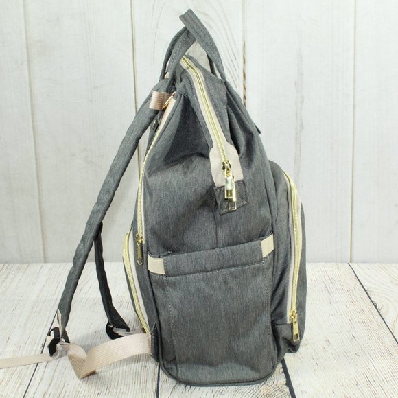 Gimars Gray Breathable Waterproof Multi-Functional Maternity Diaper Backpack Bag - Picture 6 of 11